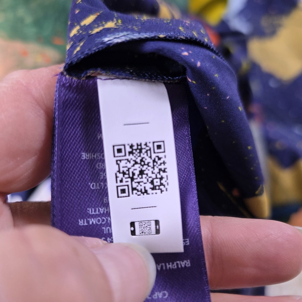 Ralph Lauren Purple Label Maguire Satin Maxi Skirt Size 12 Paint Splatter $2890 - Picture 2 of 8